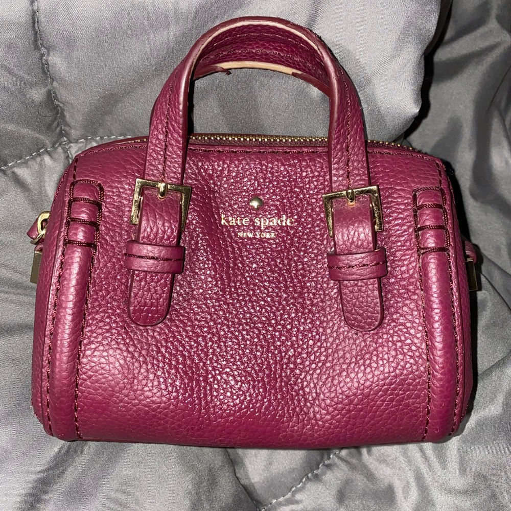 Mini burgundy kate spade purse